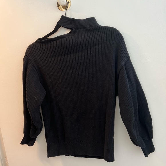 Forever 21 Black Off One Shoulder Mockneck Sweater - Picture 2 of 2